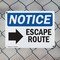 Signmission Escape Route (Right Arrow), 14 in W x Rectangle, Plastic OS-2PACK-NS-P-1014-L-12138 - alternate 6